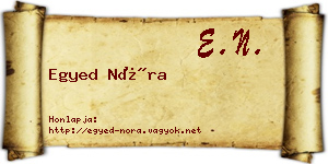 Egyed Nóra névjegykártya