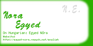 nora egyed business card
